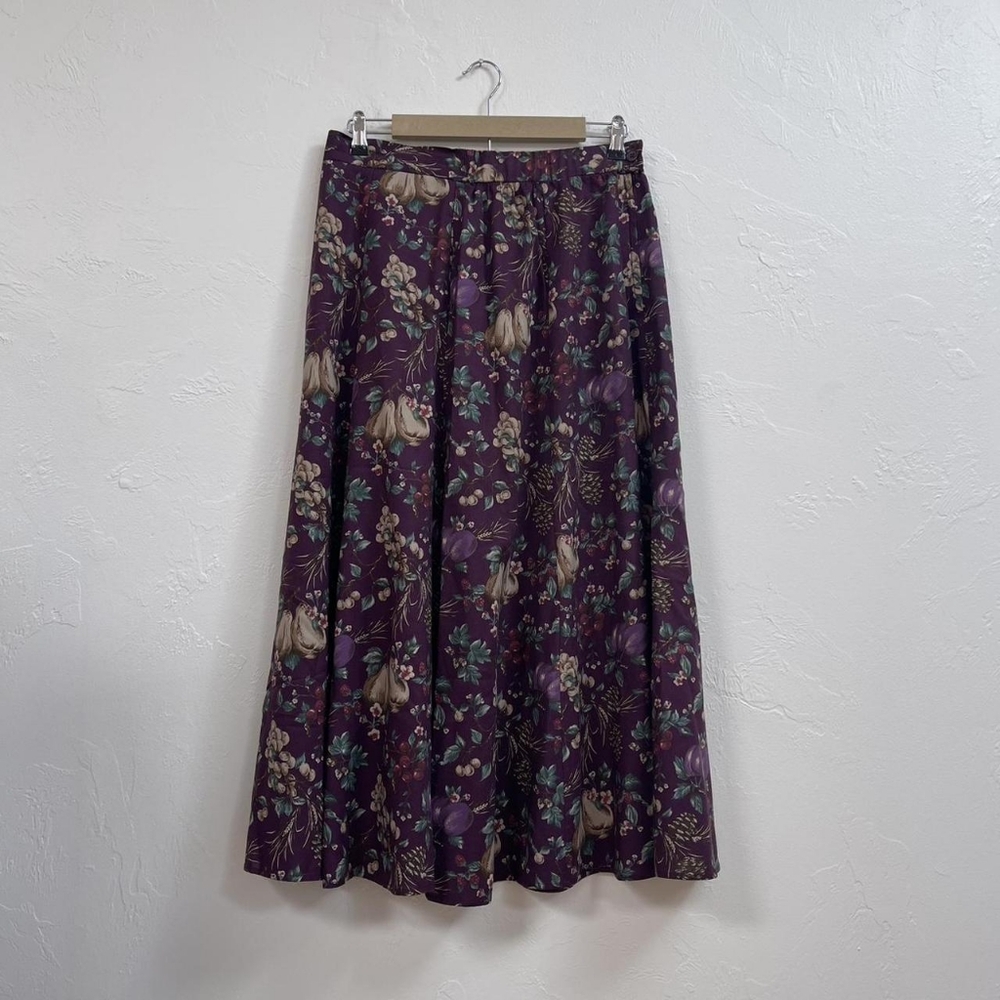 Koret A-Line Skirt in Purple Floral